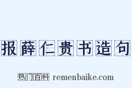 报薛仁贵书造句是什么意思的图片